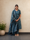 Indigo Paisley Salwar Set | Handcrafted Jaipur Cotton Salwar Set | SIRUL