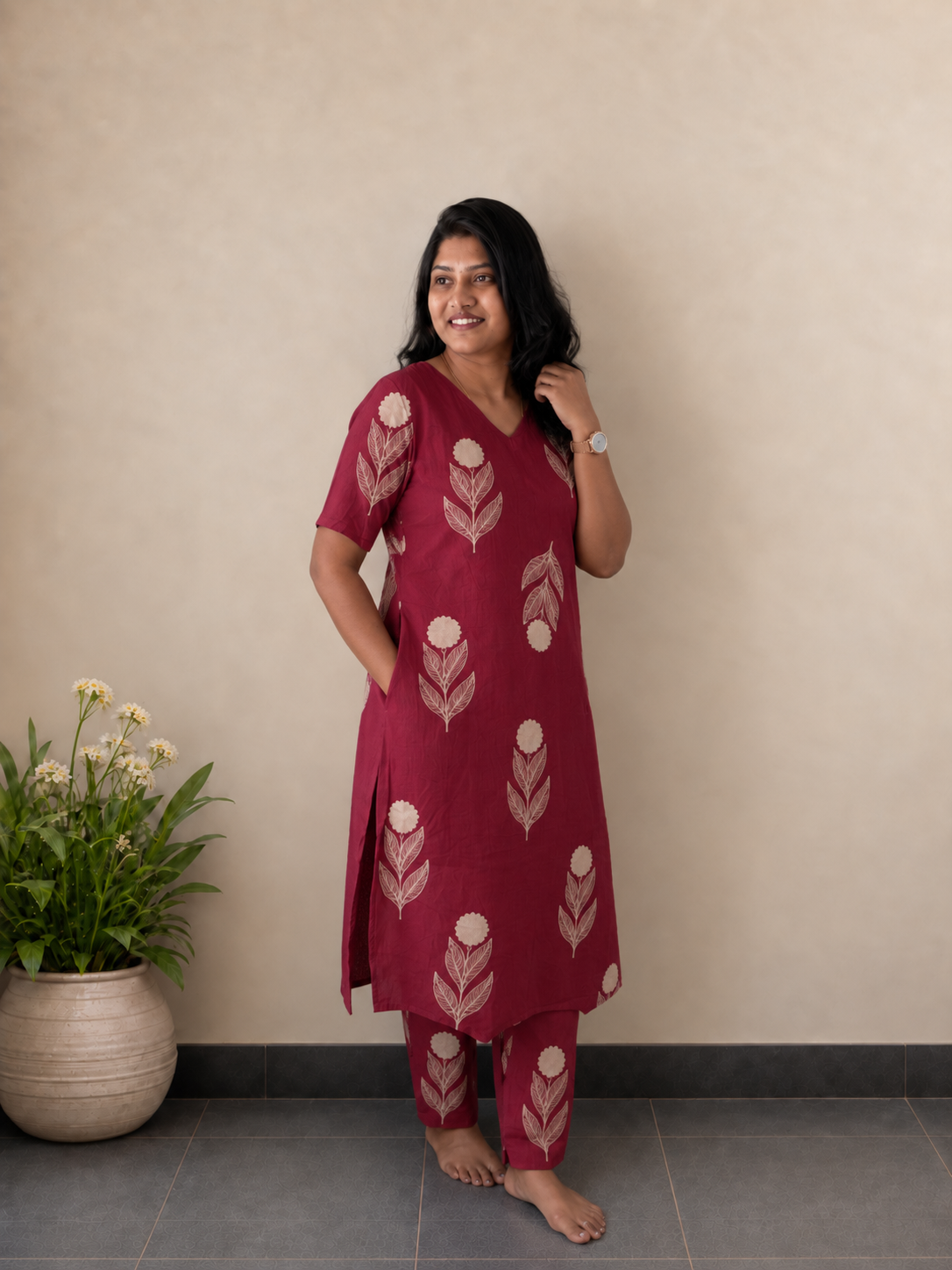 Ruby Bloom Co-ords | Cotton Co-ord Set for Women | SIRUL