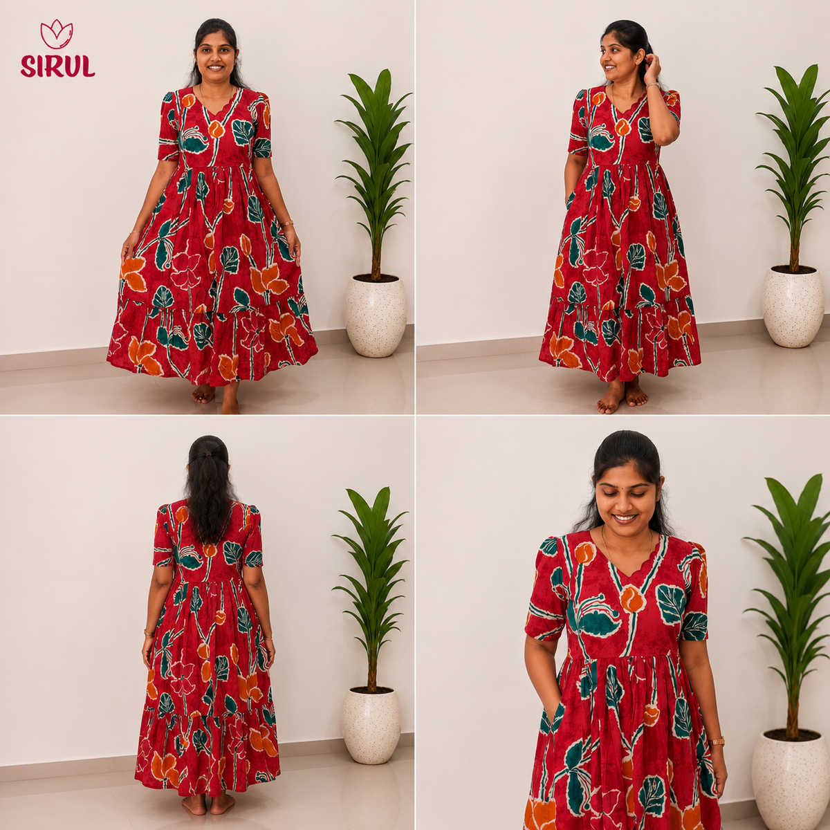 Kavya Valli Maxi Dress | Feeding Friendly Cotton Maxi | SIRUL