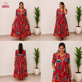 Kavya Valli Maxi Dress | Feeding Friendly Cotton Maxi | SIRUL