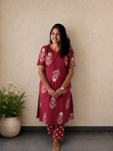 Ruby Bloom Co-ords | Cotton Co-ord Set for Women | SIRUL