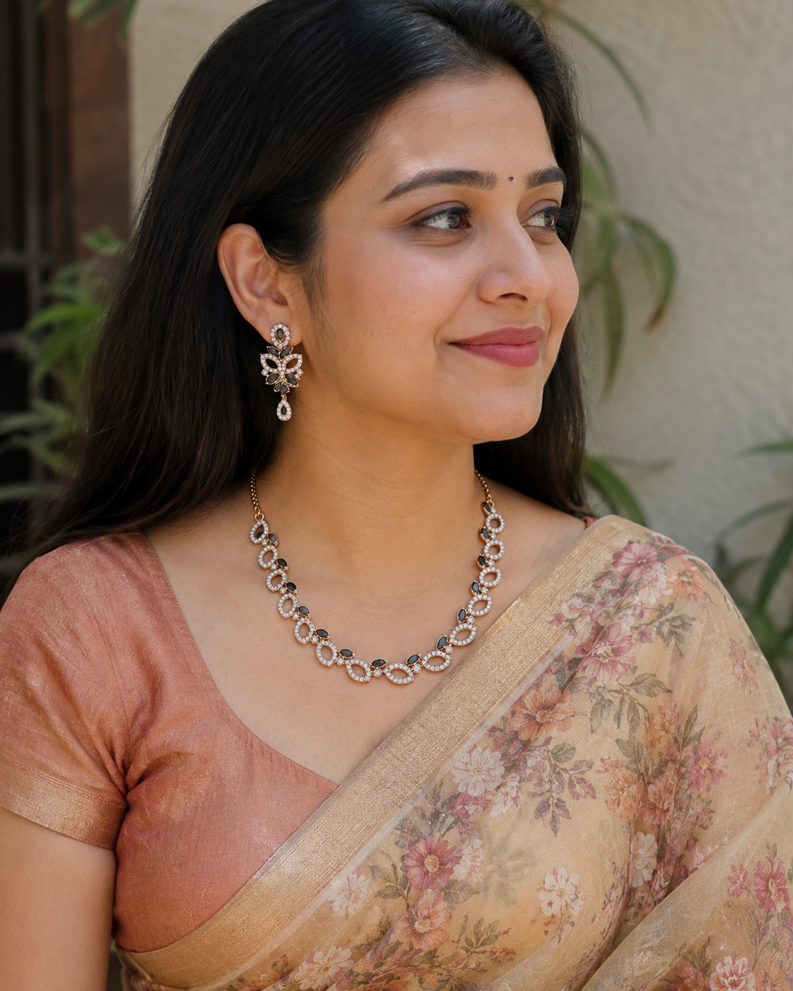 Women’s Silver-Plated Brass Necklace Set – Elegant Occasion Jewellery