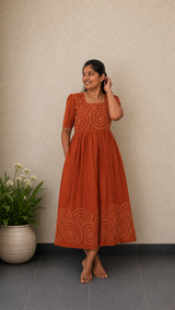 Kavya Valli Dress | Feeding Friendly Cotton Maxi | SIRUL