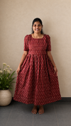 Classic Red Maxi Dress | Feeding Friendly Cotton Maxi | SIRUL