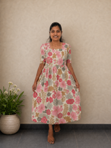 Floral Ivory Maxi Dress | Feeding Friendly Cotton Maxi | SIRUL