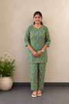 Green Meadow Co-ord Set | Printed Cotton Co-ord Set for Women | SIRUL